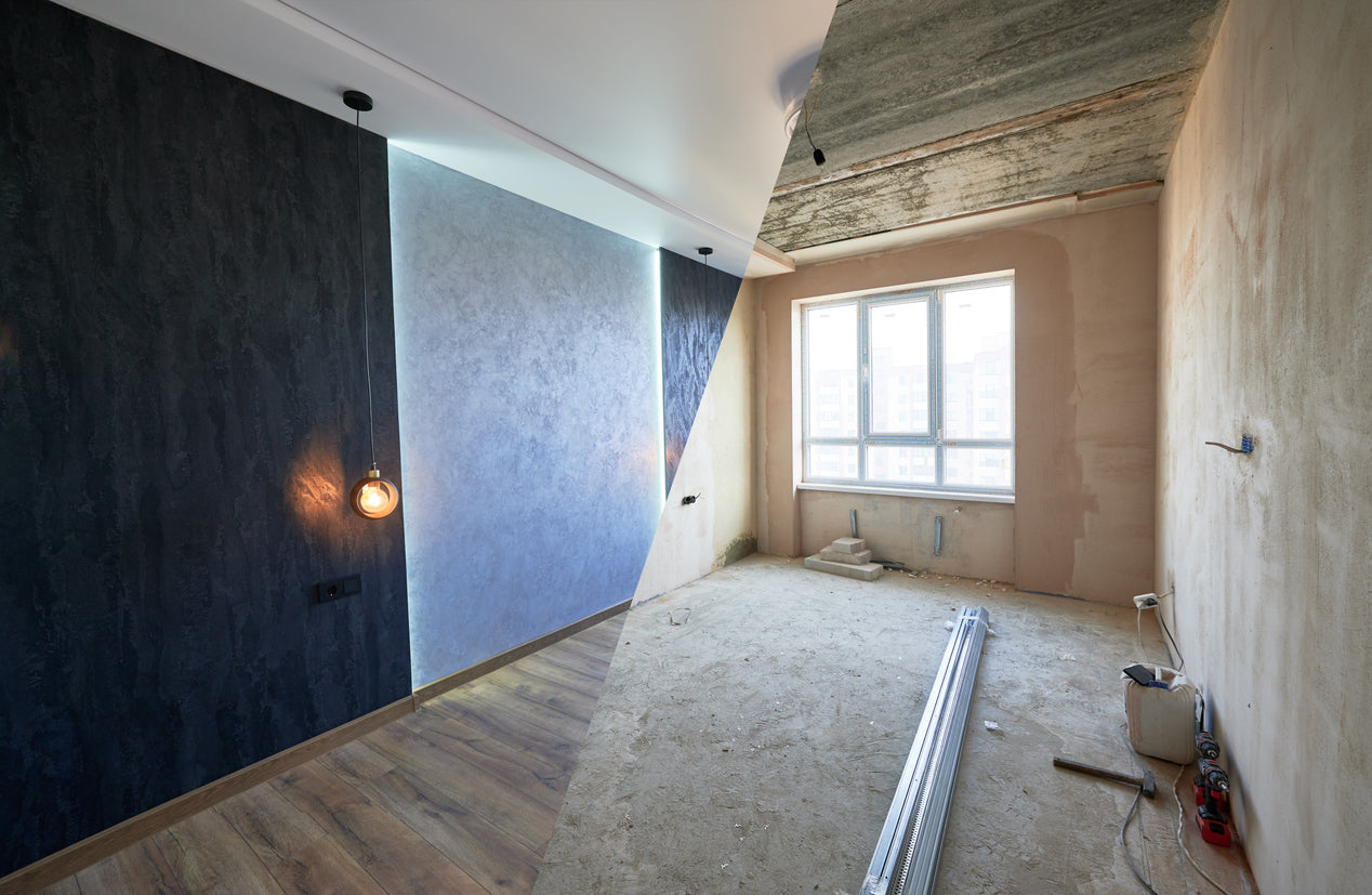 Societe de peintre en batiment a Bonneville en Haute-Savoie, La Haute Peinture realise la renovation complete de chambres avec peinture decorative, preparation des murs, finitions haut de gamme et transformation des espaces avant apres.
