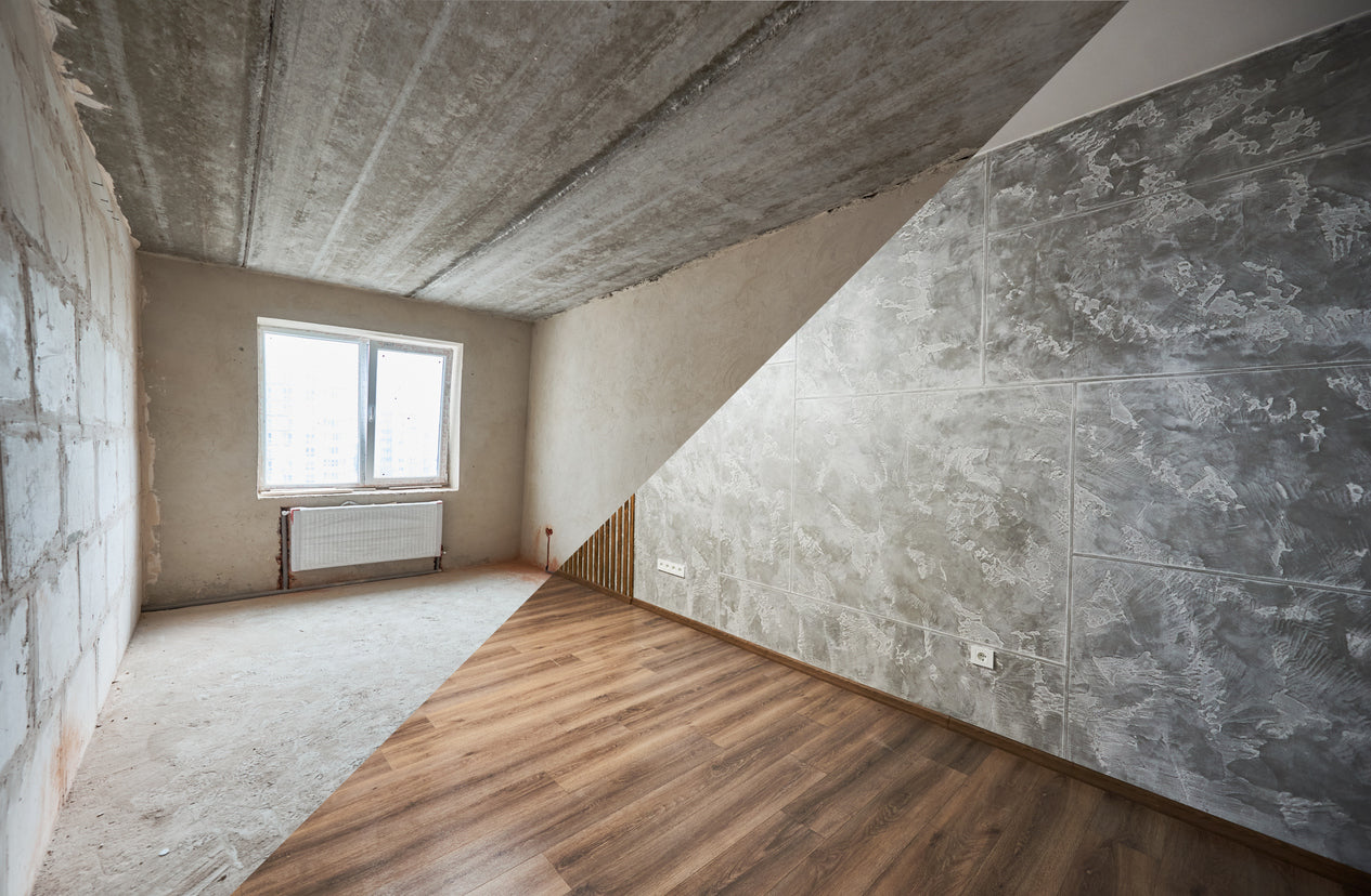 Societe de peintre en batiment a Megeve en Haute-Savoie, La Haute Peinture realise la renovation complete de chambres avec peinture decorative, enduits, preparation des supports, finitions haut de gamme et transformation des espaces avant apres.