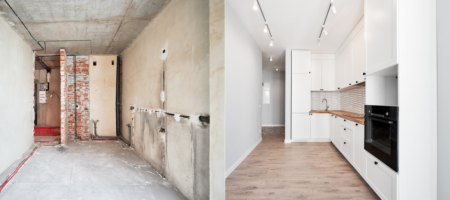 Societe de peintre en batiment a Saint-Julien-en-Genevois en Haute-Savoie, La Haute Peinture realise la renovation complete de cuisines avec preparation des supports, peinture, revetements muraux, finitions haut de gamme et transformation des espaces avant apres.
