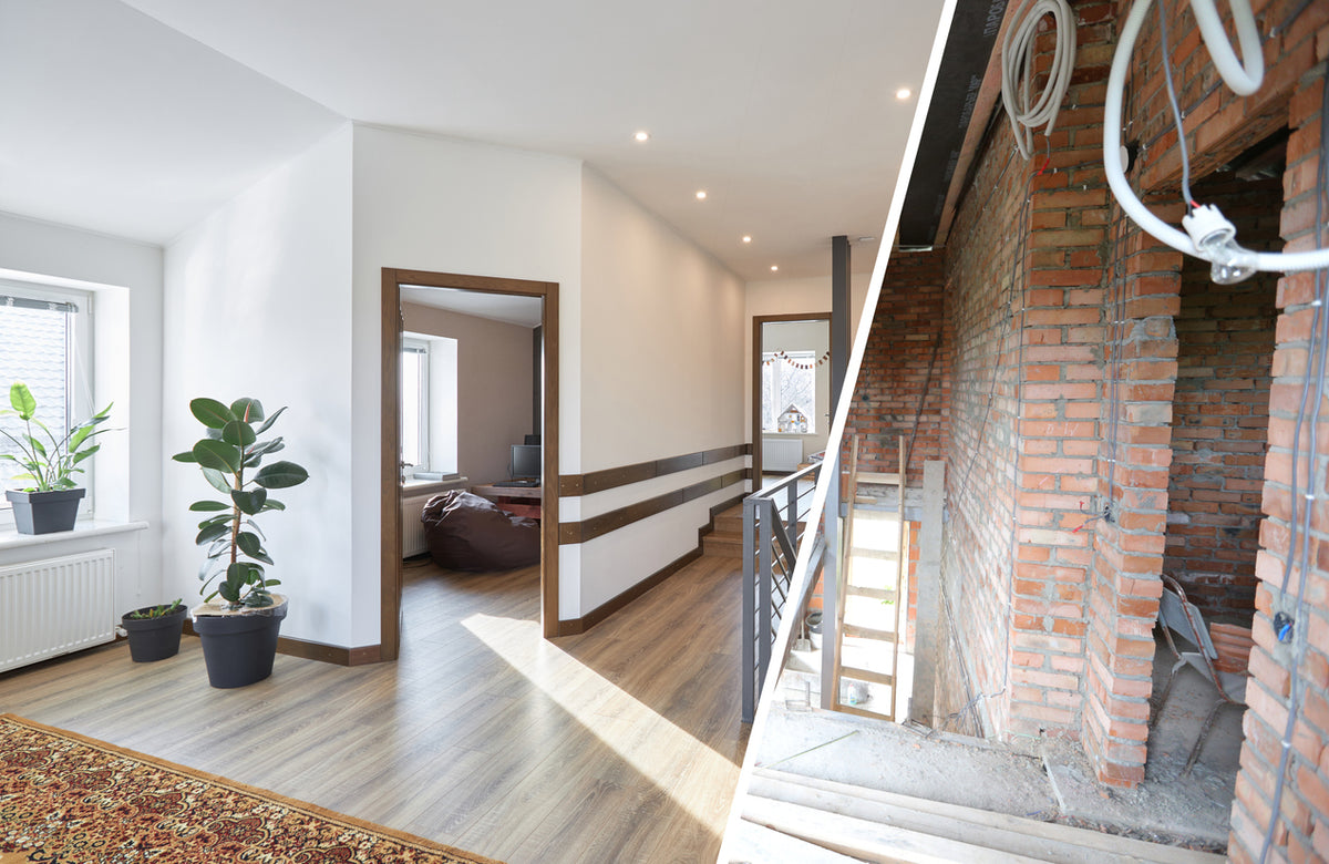Societe de peintre en batiment a La Roche-sur-Foron en Haute-Savoie, La Haute Peinture realise la renovation complete d'etages et de couloirs avec peinture interieure, preparation des supports, finitions haut de gamme et transformation des espaces avant apres.