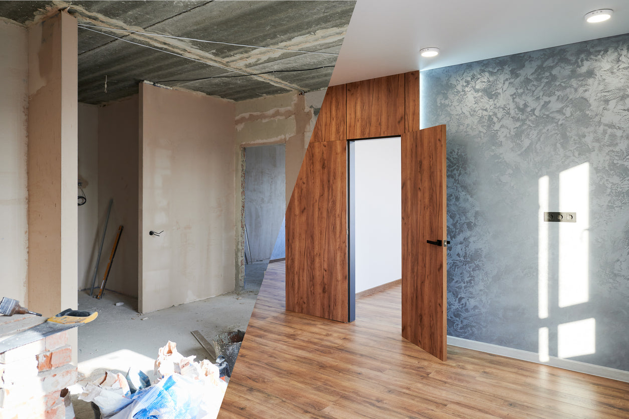 Societe de peintre en batiment a Annemasse en Haute-Savoie, La Haute Peinture realise la renovation complete de pieces de vie avec peinture decorative, preparation des supports, finitions haut de gamme et transformation des espaces avant apres.